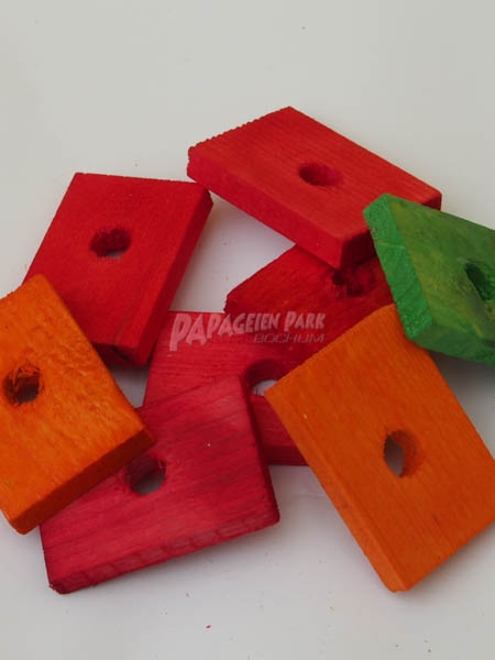 Bunte Holzplatten gelocht 5 cm 10 St&uuml;ck