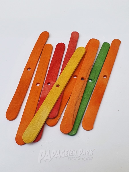 20 Stck bunte Holzst&auml;bchen 11 cm