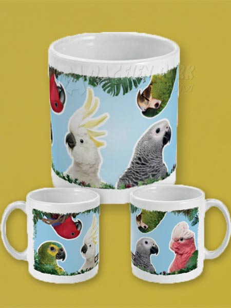 Tasse Motiv Mittelgro&szlig;e Papageien 200ml