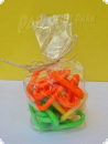3 pcs. colorful plastic chain 7 links 26 cm